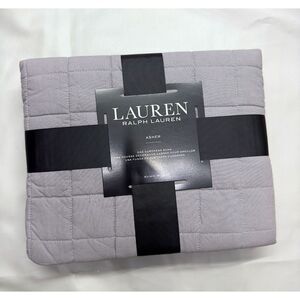 Lauren Ralph Lauren European Sham ASHER gray 100% Cotton 26 X 26 in NEW